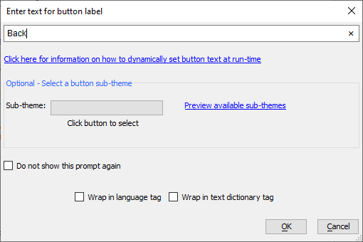 Adding the back button.